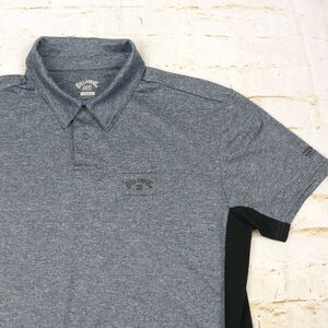 Billabong Arch Lf Mesh Polo Mens S Loose Fit Gray SS UV Surf UPF 50 Beach Golf
